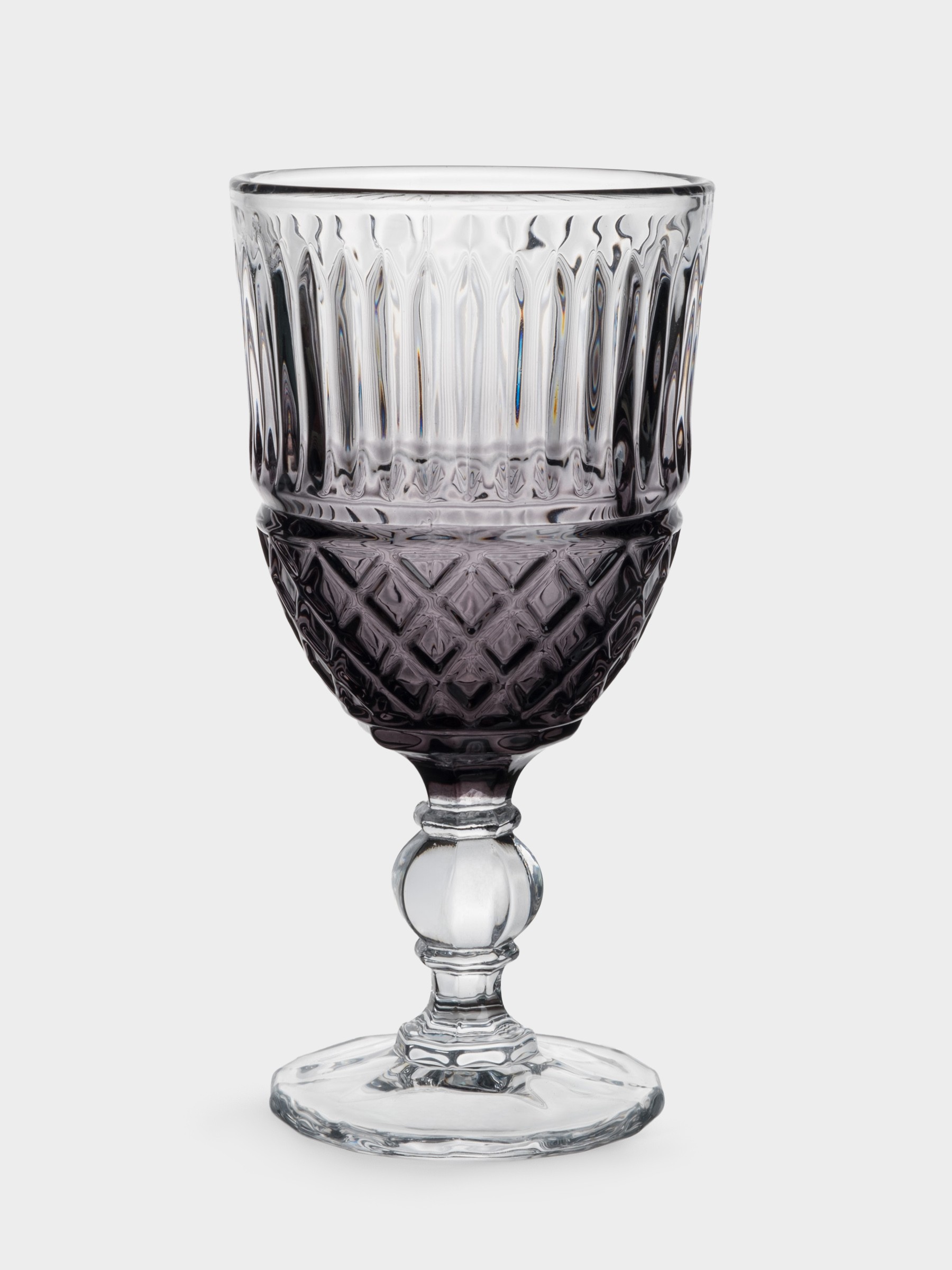 Бокал-кубок для вина, 260 мл, стекло, серый градиент, Poem Бокал-кубок для вина, 260 мл, стекло, серый градиент, Poem