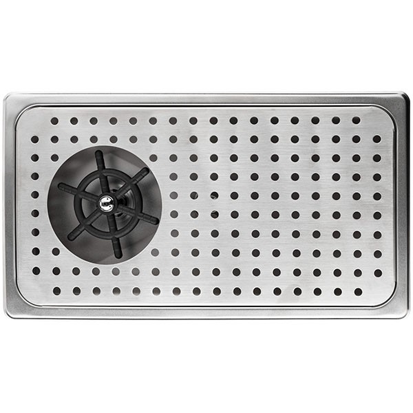 Ринзер с каплесборником, встраиваемый, нержавеющая сталь, 43✕23✕30 см