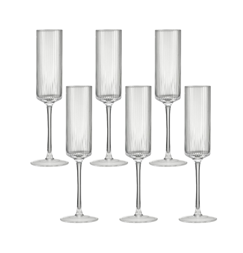 Набор бокалов для шампанского Modern Classic, прозрачный, 0,2 л, 6 шт