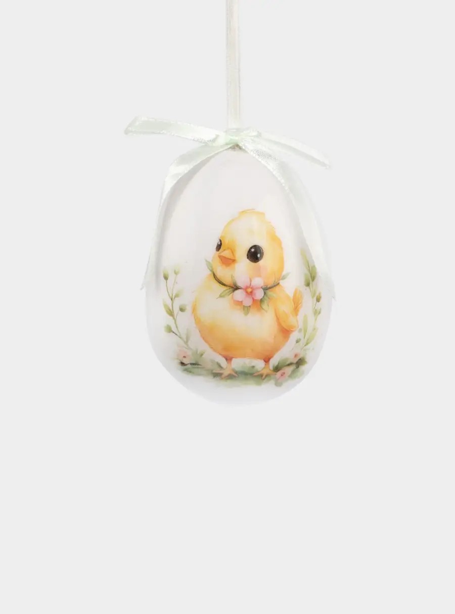 Подвеска, пасхальное яйцо, 8 см, пенопласт, Цыпленок, Interior Easter