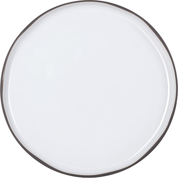 Тарелка «Карактэр» с высоким бортом, керамика, 280 мм, каменно-серый