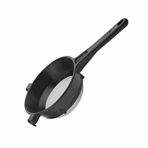 Дуршлаг, пластик,сталь, D=20см, черный,металлич.