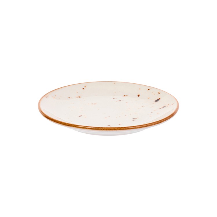 Тарелка «Париж», фарфор, 15 см, белый, коричневый