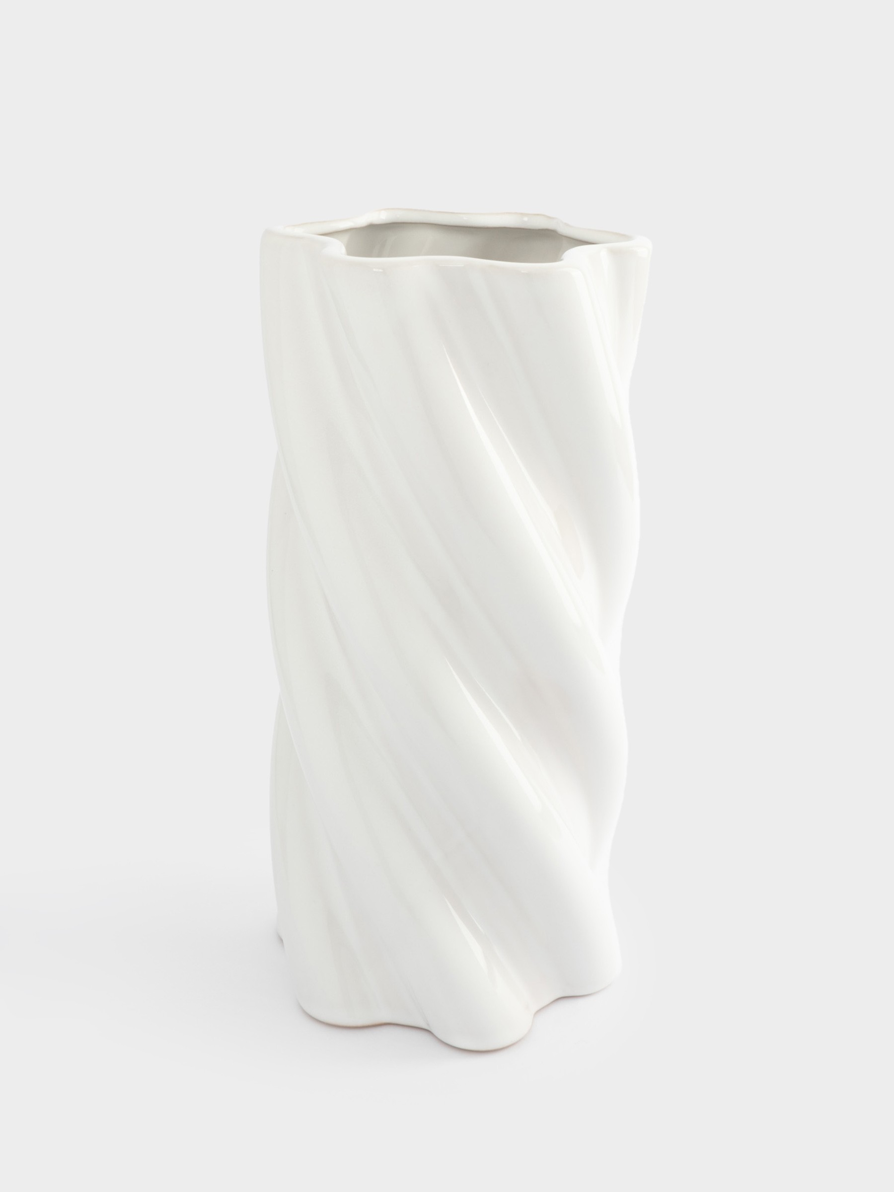 Ваза для цветов, 30 см, керамика, молочно-бежевая, Drapery Ваза для цветов, 30 см, керамика, молочно-бежевая, Drapery