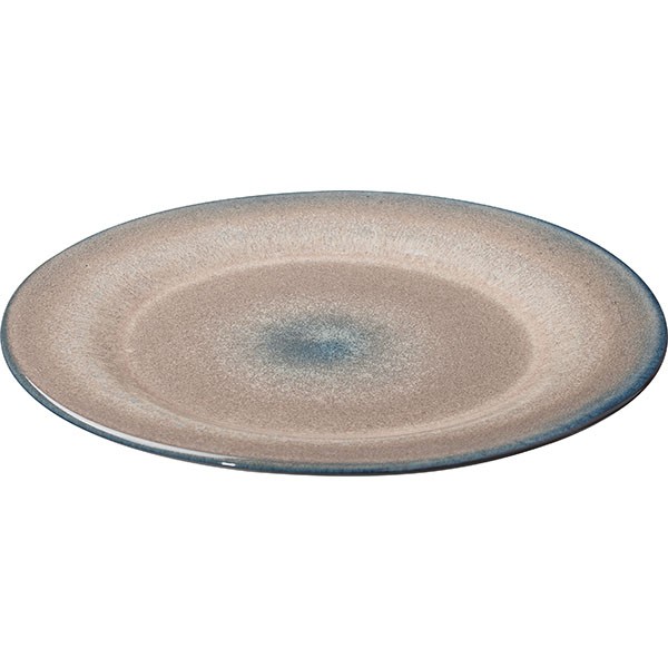Тарелка «Пати», фарфор, 26 см, серый, синий