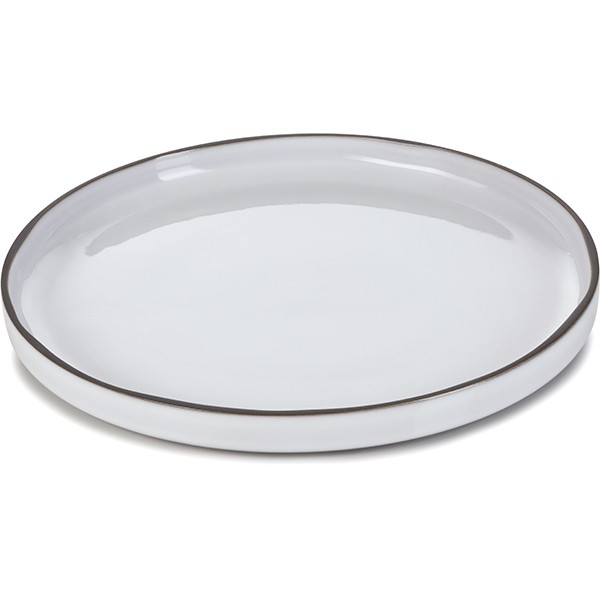 Тарелка «Карактэр» с высоким бортом, керамика, 260 мм, каменно-серый