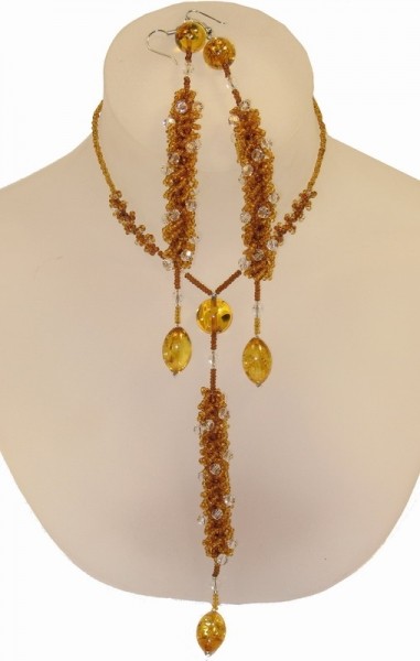 Колье, серьги