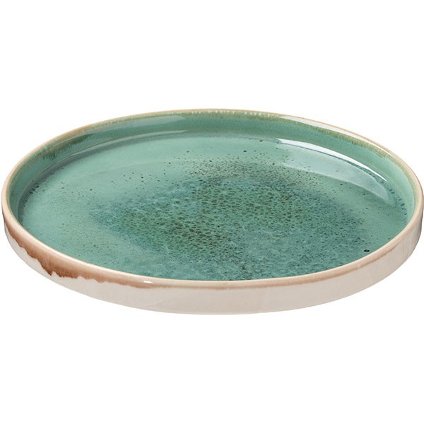 Блюдо «Эрбосо Реативо», фарфор, 250 мм, бирюзовый, бежевый