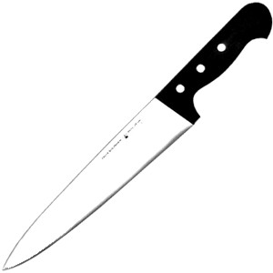 Нож поварской «Глория», сталь, 395/260 мм, черный