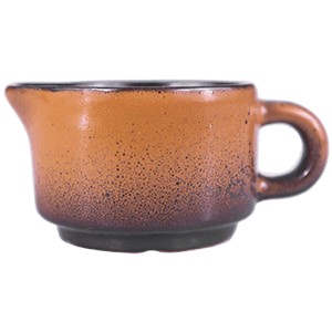 Сливочник «Млечный путь оранжевый», фарфор, 50 мл, оранжевый, черный