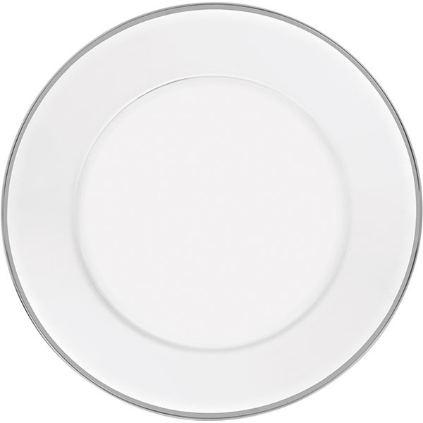 Тарелка «Эссенц» набор, 2 шт, стекло, 32 см, белый, серебряный цвет