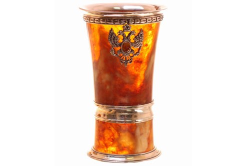 Стопка «Державная» с кораллом, набор на 3 персоны.