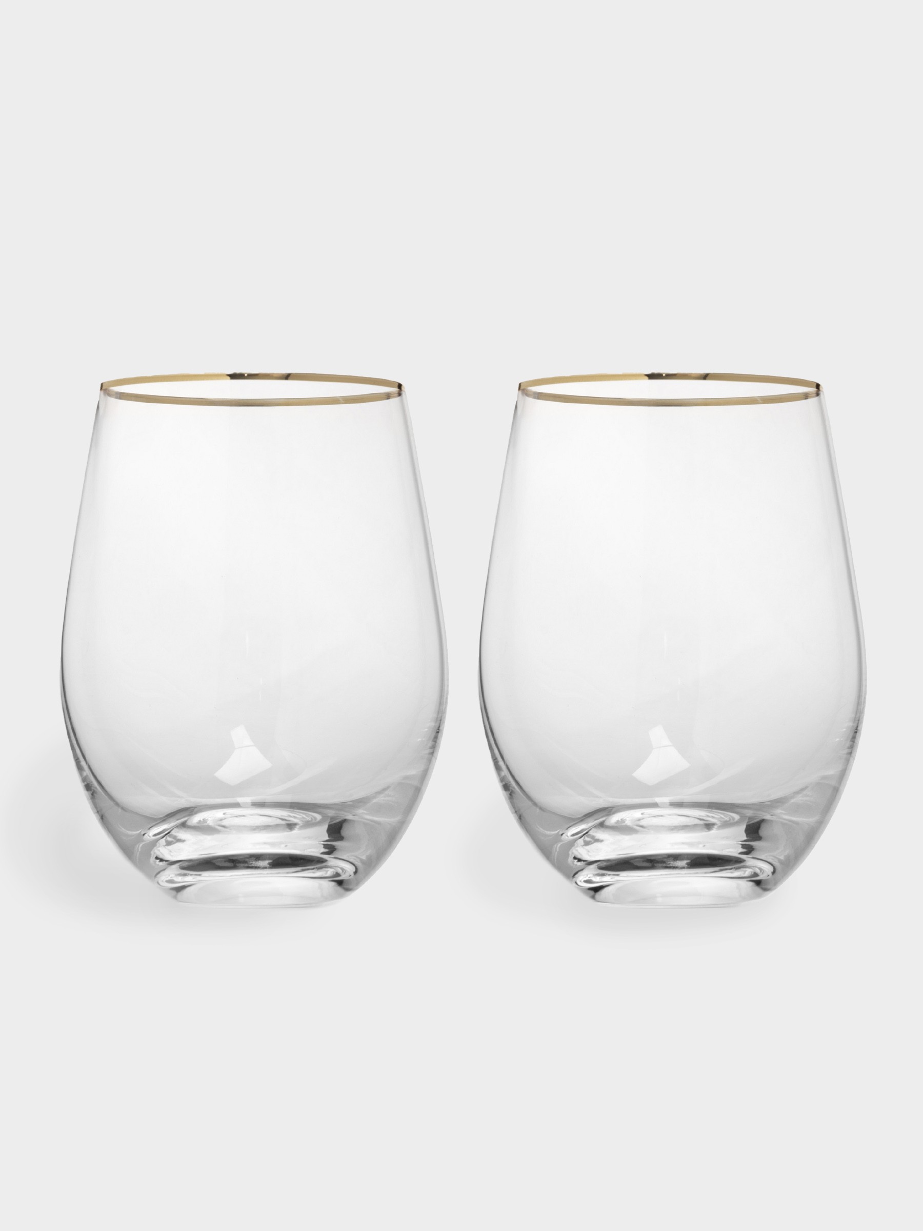 Стакан, 500 мл, 2 шт, стекло, золотистый кант, Ravello
