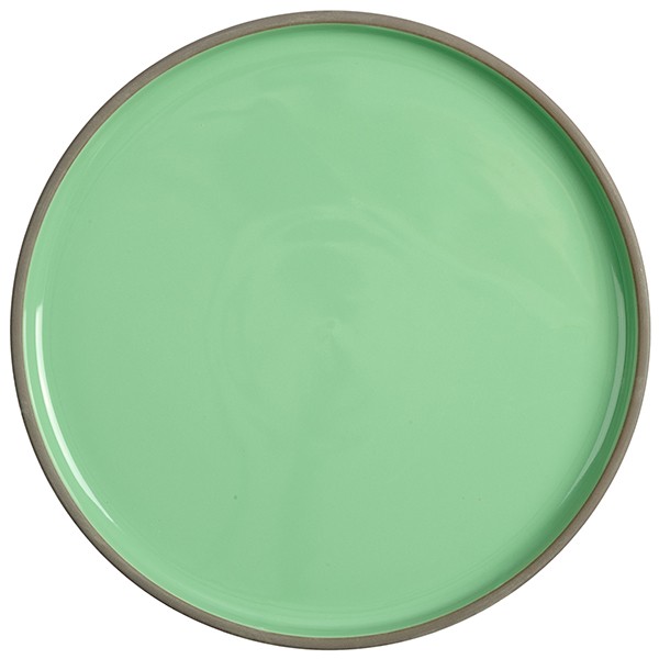 Тарелка «Блисс» с бортом, фарфор, 270 мм, мятный
