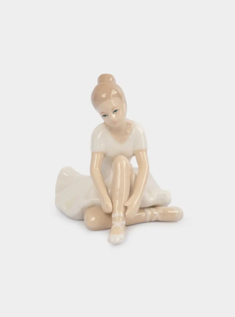 Статуэтка, 10 см, фарфор, молочно-белая, Балерина, Lady