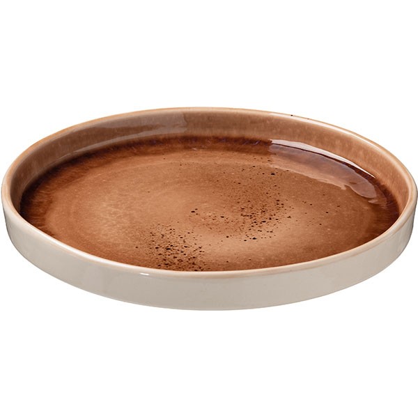 Блюдо «Маррон Реативо», фарфор, 280 мм, коричневый, бежевый