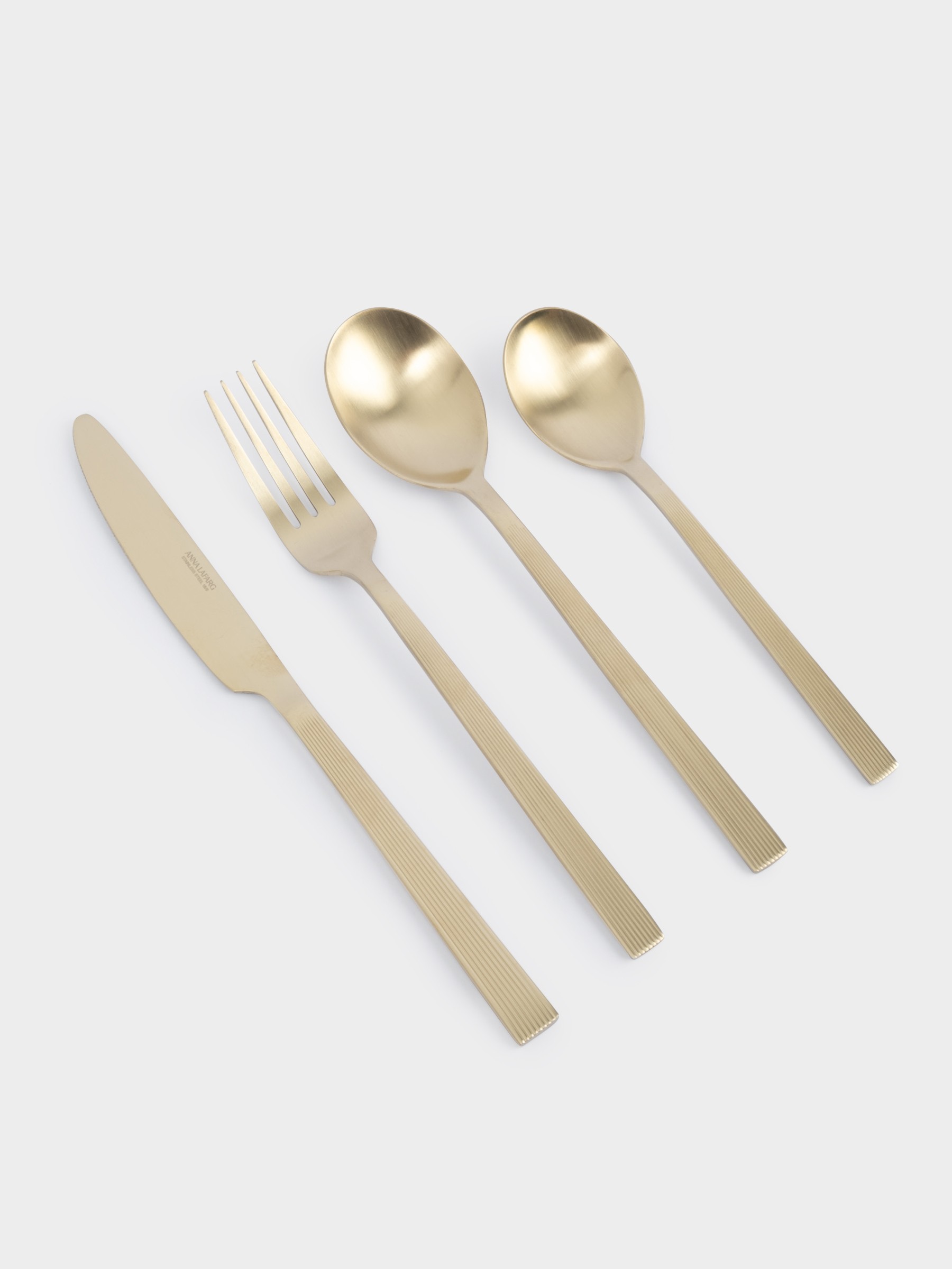 Столовые приборы, 12 персон, 48 предметов, сталь, золотистые, Beijing