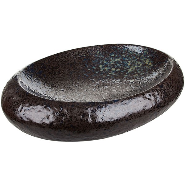 Салатник овальный, керамика, 32✕24✕6 см, синий