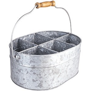 Емкость для закусок с ручк. (6ячеек) H=13, L=30, B=21см