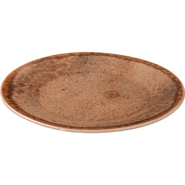 Тарелка «Маррон Реативо», фарфор, 24 см, коричневый, бежевый