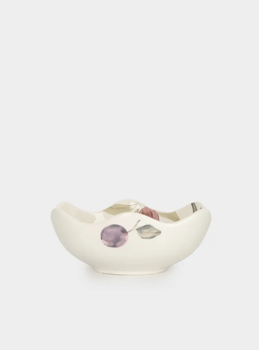 Салатник, 16✕6 см, 450 мл, керамика, белый, Сливы, Plum Orchard