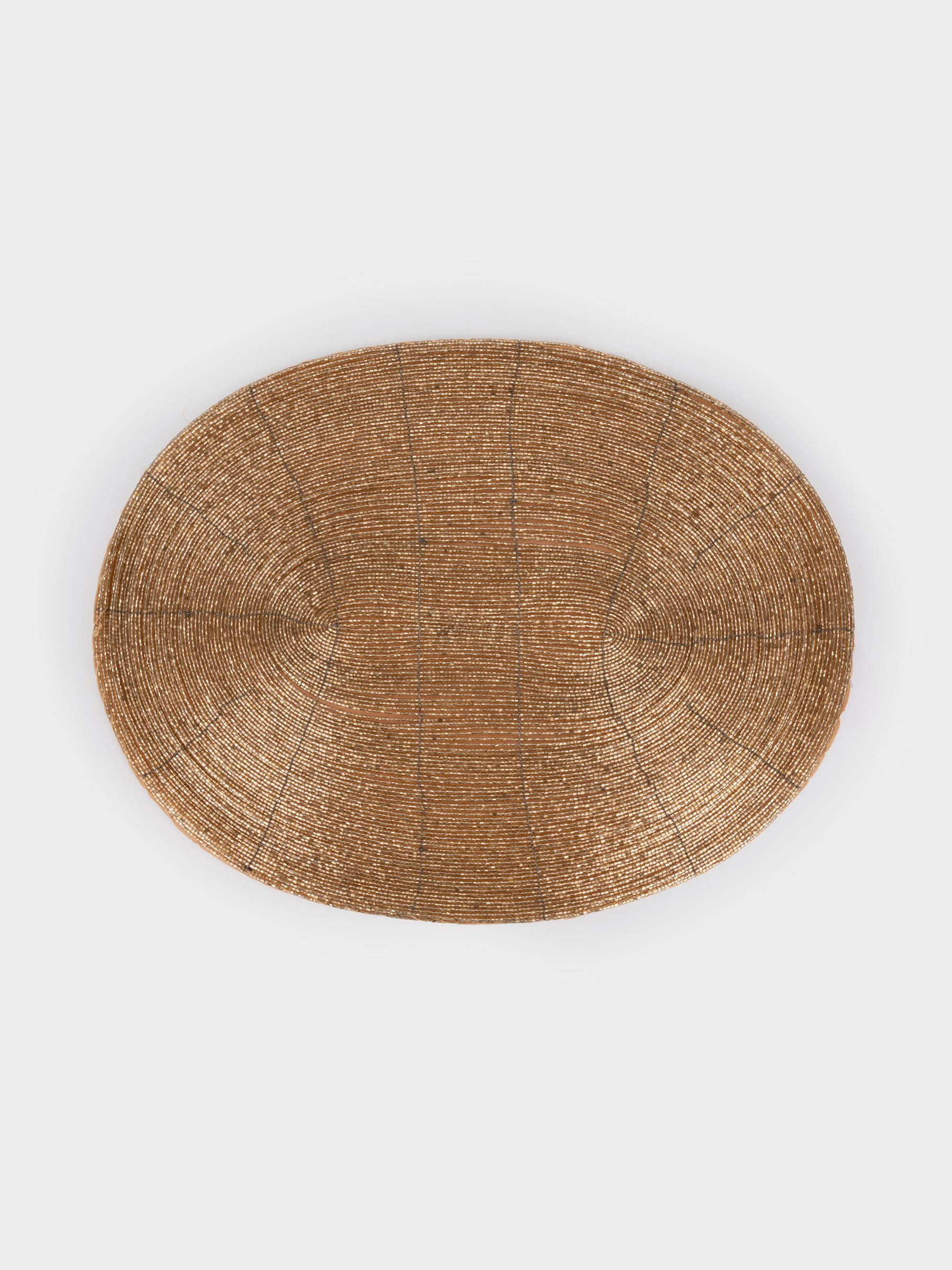 Салфетка под приборы, 31✕41 см, бисер, овальная, шампань, Bijou Салфетка под приборы, 31✕41 см, бисер, овальная, шампань, Bijou