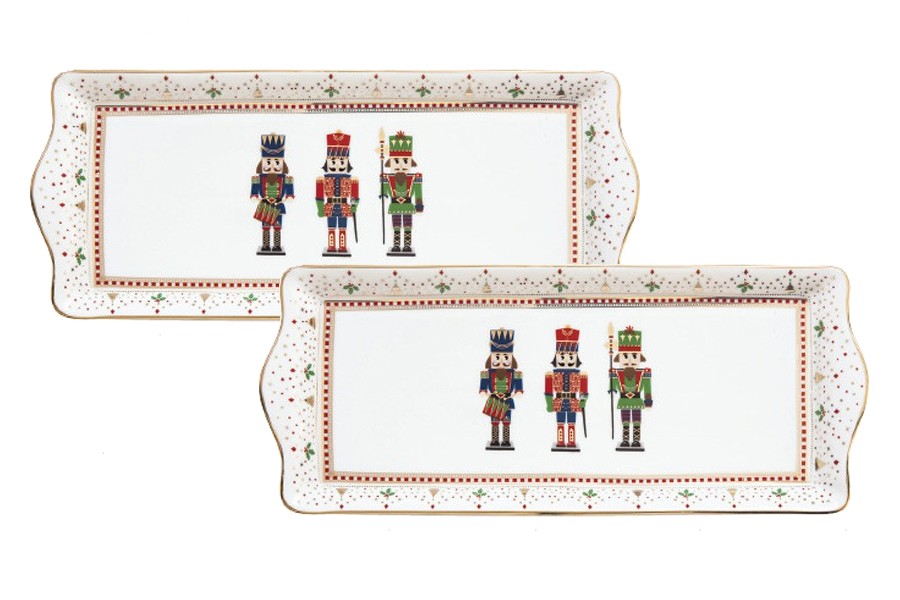 Набор 2 блюда прямоугольных Щелкунчик