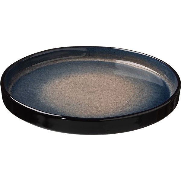 Блюдо «Пати», фарфор, 280 мм, серый, синий