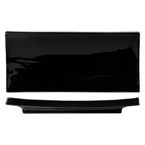 Тарелка для суши «Кунстверк», фарфор, H=28,L=320,B=140мм, черный