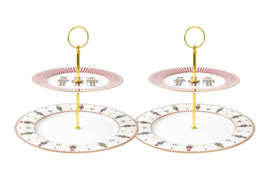 Набор 2 вазы двухъярусных Щелкунчик в подарочной упаковке