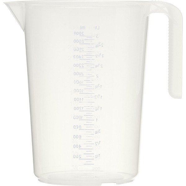 Мерный кувшин, пластик, 3л, H=23,L=23см, прозр.