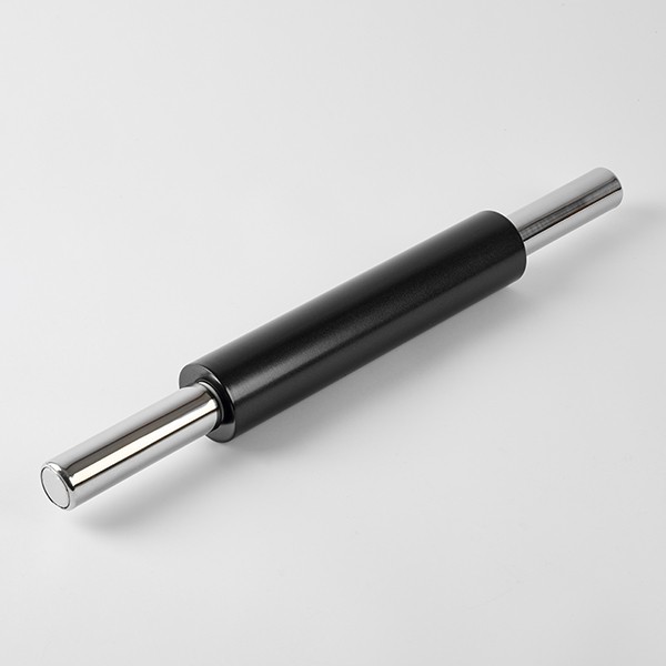 Скалка с антипригарным покрытием, нержавеющая сталь, тефлон, 50 мм, черный