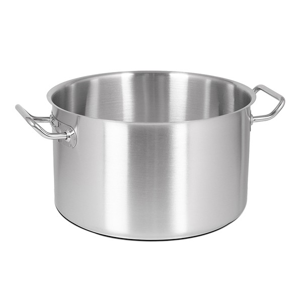 Кастрюля с крышкой, нержавеющая сталь, 23 л, матовый