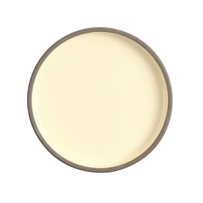 Тарелка «Блисс» с бортом, фарфор, 195 мм, бежевый