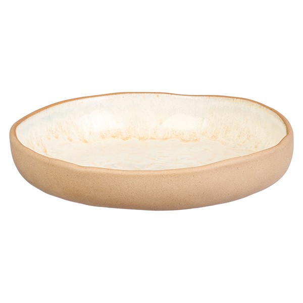 Тарелка «Грасп» с бортом, керамика, 19 см, бежевый