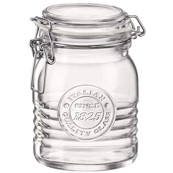 Банка «Оффисина 1825» круглая с крышкой, стекло, 0,5 л, прозрачный