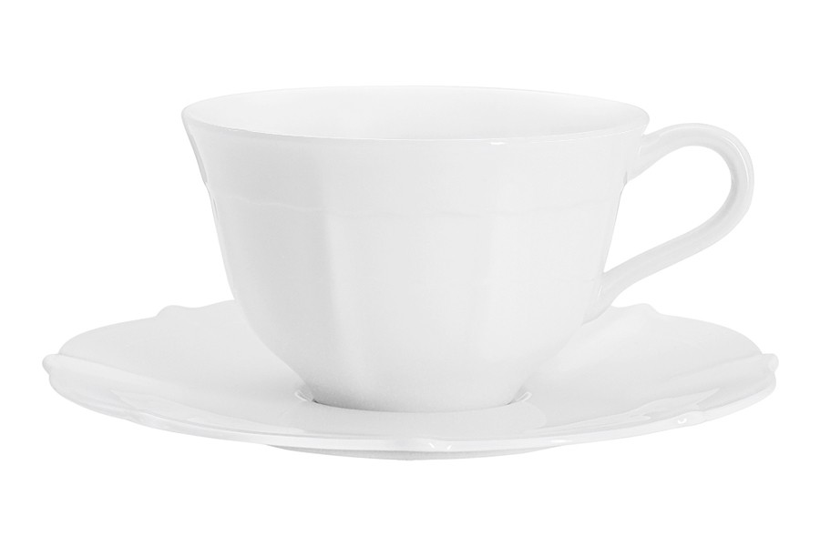 Пара чайная, 1 перс, 2 пр, 250 мл, фарфор F, белая, Lotus white