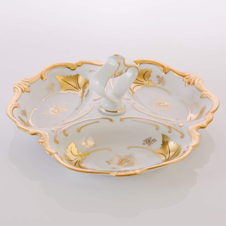 Менажница 25 см. «Кленовый лист белый»