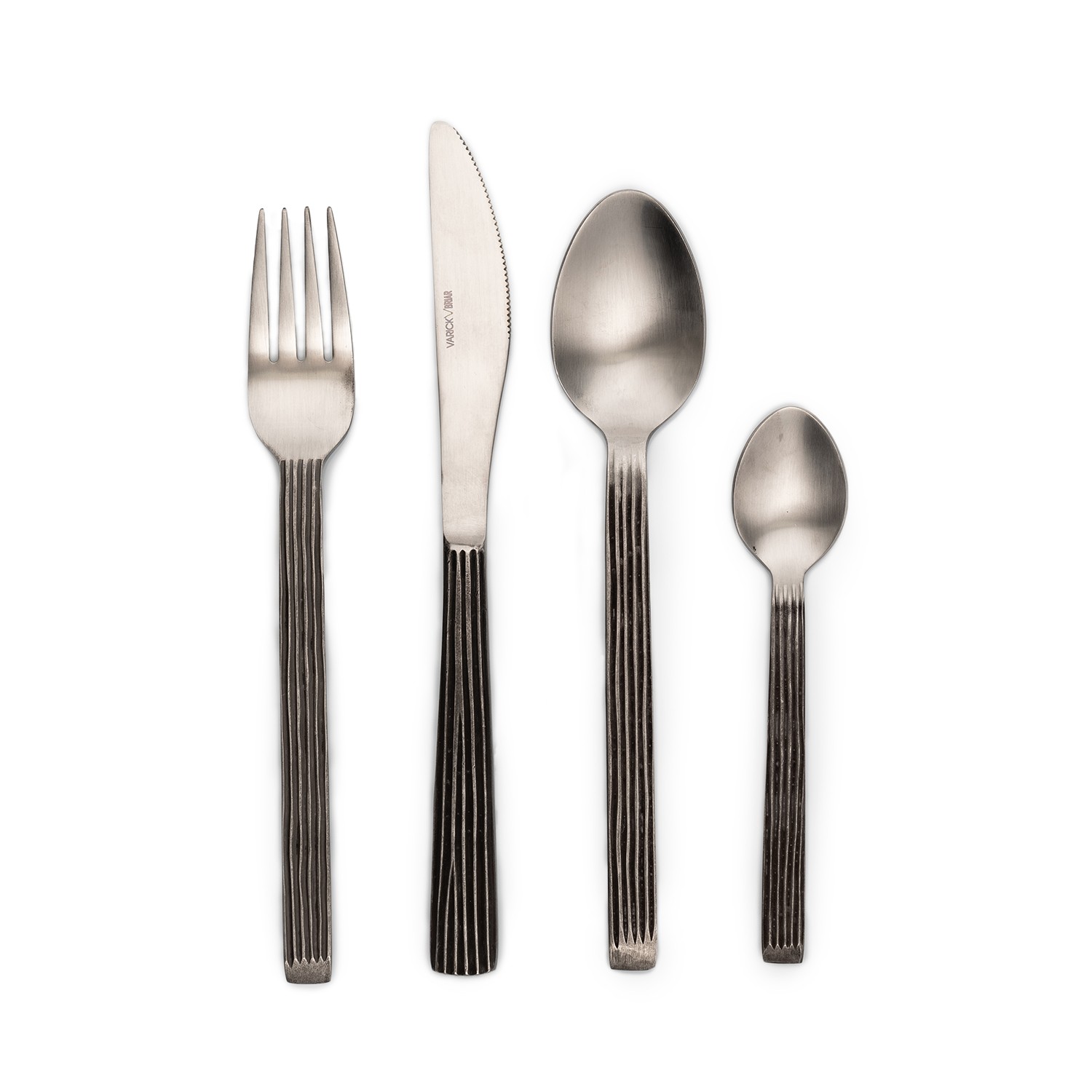 Набор столовых приборов «Дистрест» на 6 персон, 24 шт, нержавеющая сталь, черный