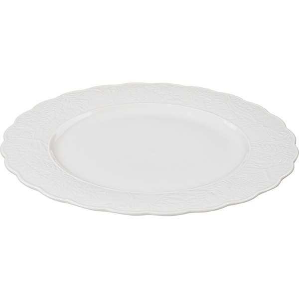 Тарелка «Поэма Лейс» мелкая, фарфор, 28 см, белый