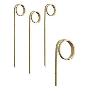 Шпажки для канапе «Твистер» L=11см [100шт], бамбук, H=160,L=125,B=45мм, зелен.