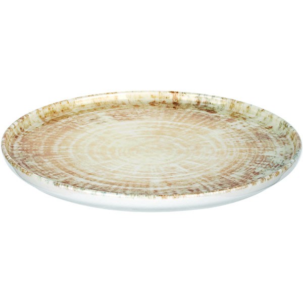 Тарелка «Нанокрем Бейж» с бортом, фарфор, 200 мм, бежевый