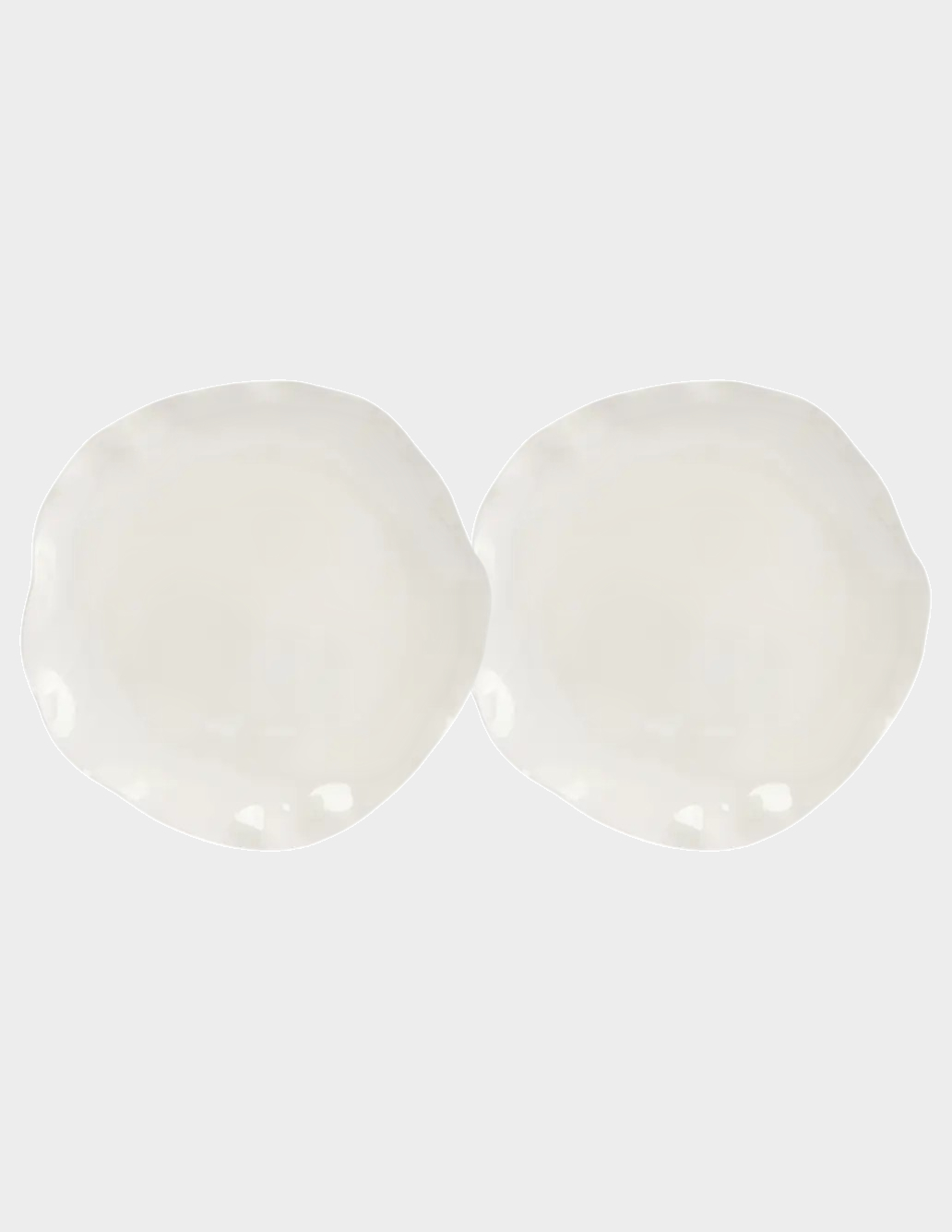 Набор 2 тарелки обеденные, 26 см, фарфор, белый, Волнистый край, White ocean