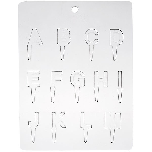 Форма для шоколада «Английские буквы для торта A-M», полиэтилен, 24✕18,5 см