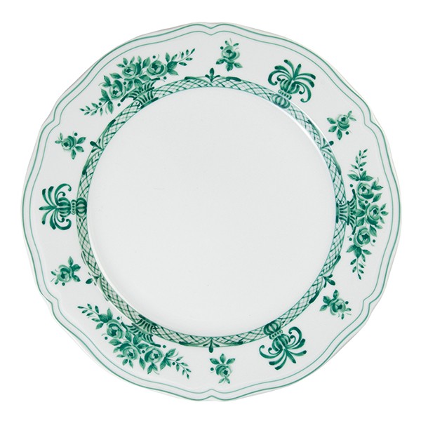 Тарелка «Нео Антирос» подстановочная с рисунком, фарфор, 26,5 см, белый, зелёный Тарелка «Нео Антирос» подстановочная с рисунком, фарфор, 26,5 см, белый, зелёный