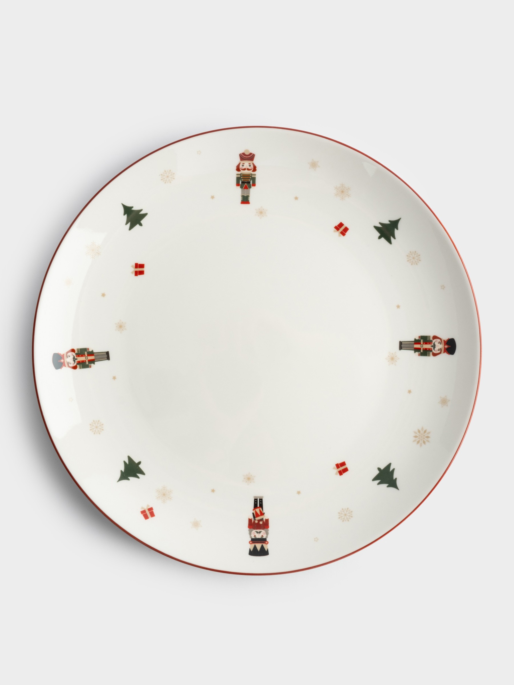 Тарелка обеденая, 27 см, фарфор, белый, Щелкунчики, Nutcracker