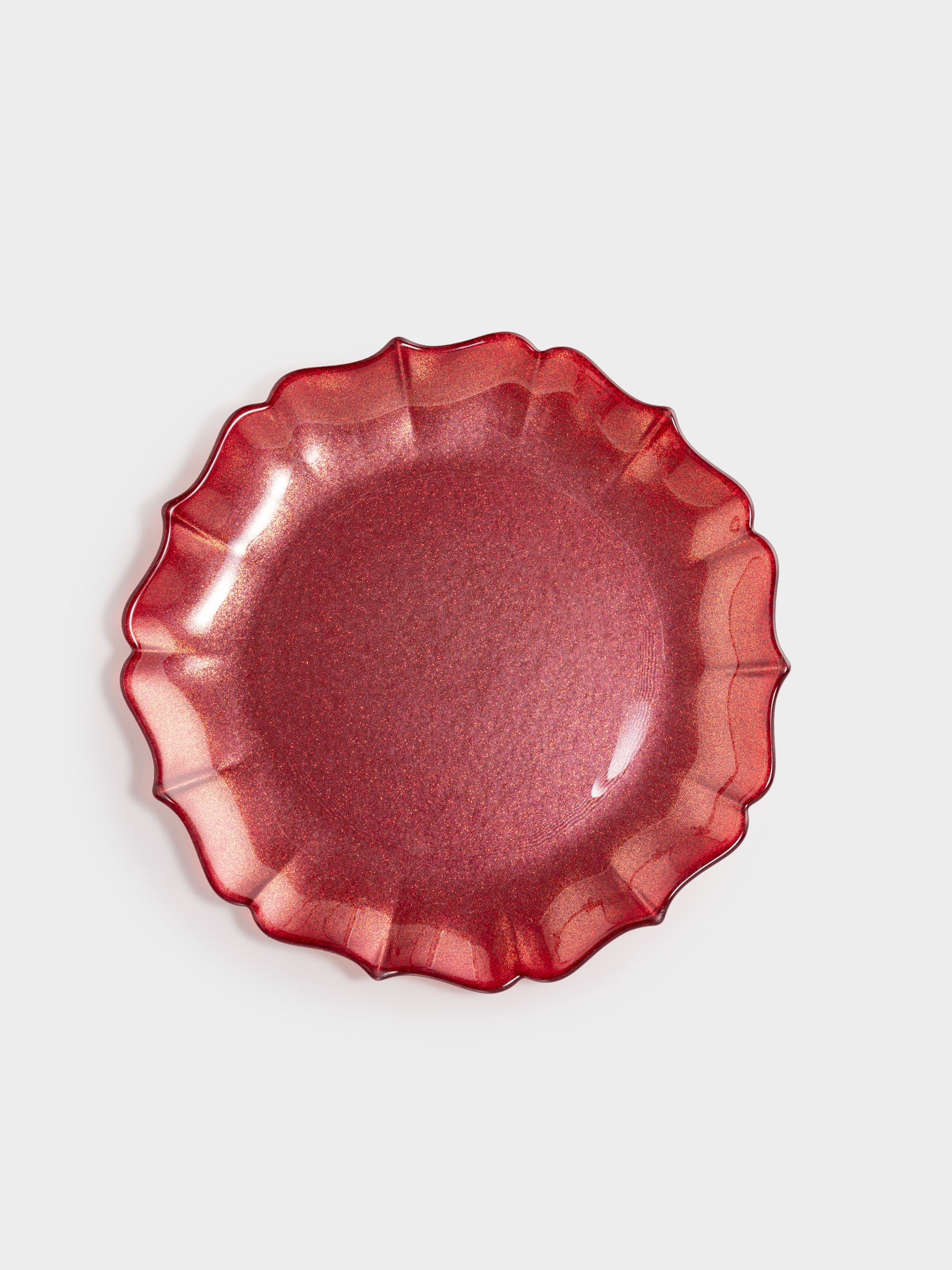 Тарелка закусочная, 21 см, стекло, красная, Seville