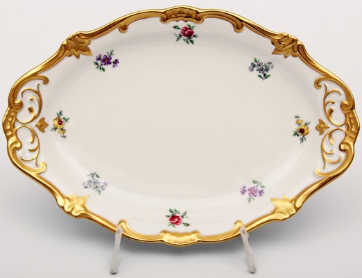 Блюдо овальное 24см «Мейсенский цветок»