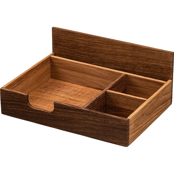 Подставка для набора для специй и салфеток, дуб, 24✕17,7✕10 см