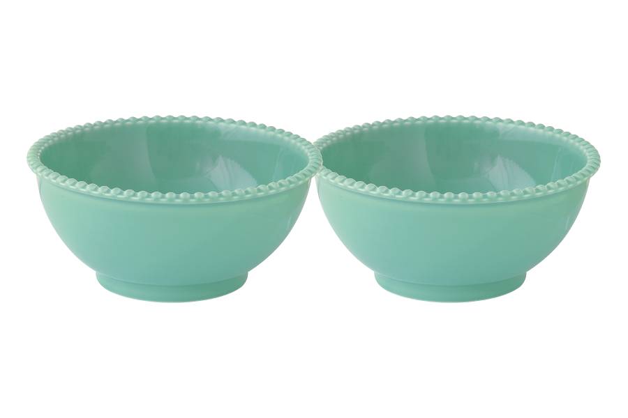 Набор 2 салатника Tiffany, аквамарин, 20 см, 1,5 л